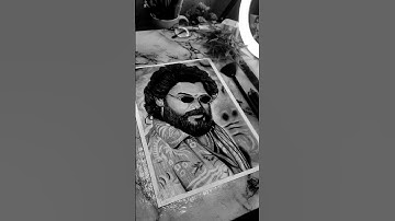 Pushpa 2 Allu Arjun Charcoal Sketch , Allu Arjun Full Tutorial Step By Step ❤ . #art #shorts  .