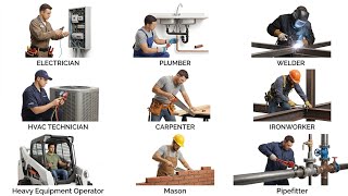 EVERY BLUE COLLAR TRADE (CONSTRUCTION) EXPLAINED IN 6 MINUTES