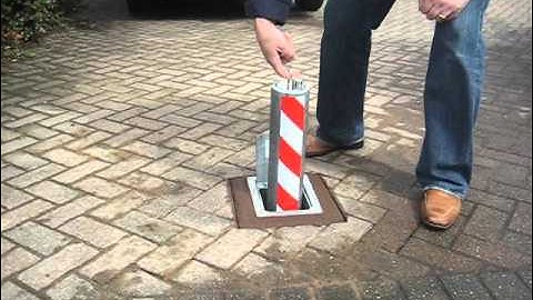 Operating a lift assisted heavy duty telescopic security bollard by Security Bollards Direct.
