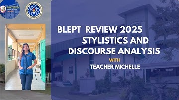 BLEPT REVIEW 2025 | Stylistics and Discourse Analysis | Teacher Michelle