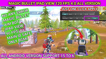 NO ERROR 🤩 IPAD VIEW MAGIC BULLET 120 FPS ALL ANDROID • BGMI BEST GFX TOOL REAL 120 FPS & IPAD VIEW