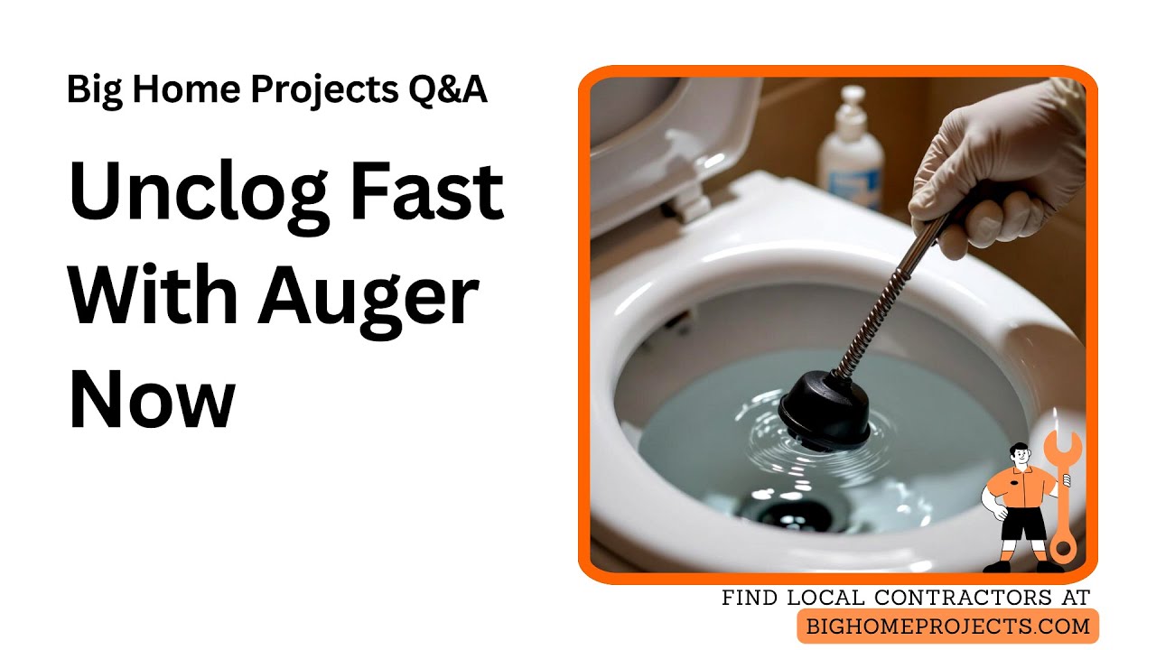 Toilet Auger Clockwise Feed Technique Guide