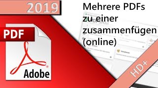 Mehrere PDF Dateien zu einer zusammenfügen (online) in 1 MINUTE (HD 2019) -  YouTube