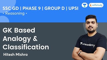 GK Based Analogy & Classification | Reasoning | SSC MTS | GD | GROUP D | UPSI | Hitesh Mishra