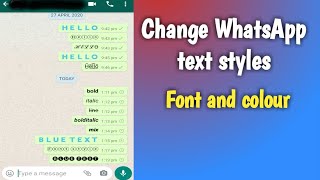 WhatsApp trick.How to type blue text