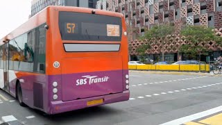 SBS5095U(UPDEP) On Service 57 At Bukit Timah Road. Scania K230UB Euro V Batch 2 SBS Transit
