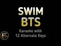 BTS SWIM Karaoke Instrumental Lower Higher Female Original Key