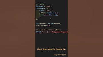 Javascript Quiz: How well do you know this Keyword in JS #programming #javascript #coding #quiz