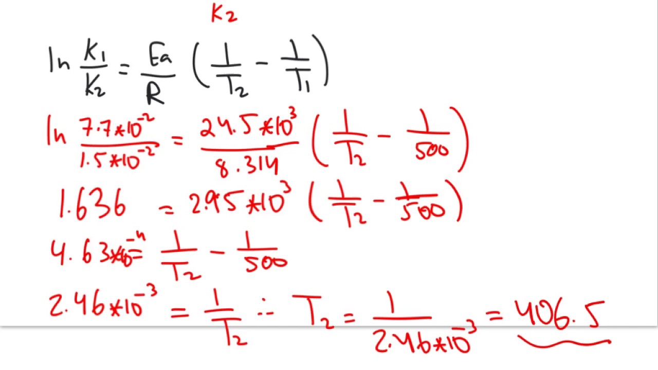 13.4 Activation Energy and Temperature Dependence fo Rate Constant 2