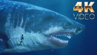 New Megalodon Shark Video 4K | THE MEG (2023)