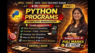 Celebrity 1. How to Write Python Program | Program Structure + Strategy | HPSC / EMRS / NVS / KVS | TGT PGT CS Profile