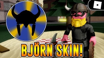 HOW TO GET THE "BJÖRN SKIN" BADGE + MORPH IN PIGGY FAN MADE MAPS! | ROBLOX