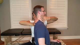 Cervical retraction sitting clinician overpressure/mobilization