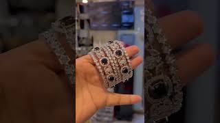 Elevate Your Style Stunning Jewelry Amrican Diamond Zarkon Banglas Size 2.4 2.6 2.8 Fine Quality