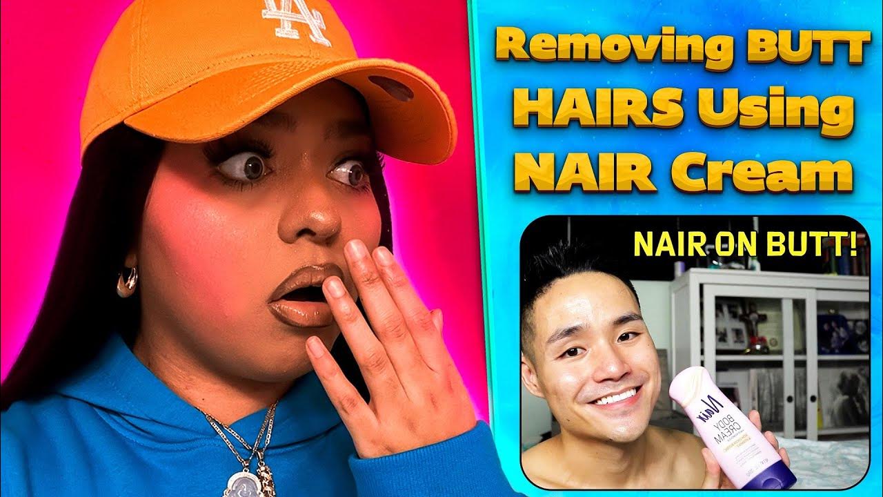 THIS DUDE JUST PUT HIS *** ON CAMERA Removing BUTT HAIRS Using NAIR