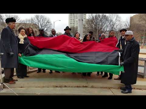 Pan African Flag Raised In St. Louis, Missouri February 1, 2018