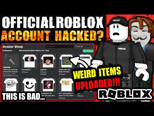 Official ROBLOX Account UPLOADED WEIRD T-SHIRTS!? 