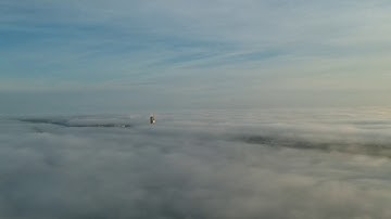 Dji spark over the fog