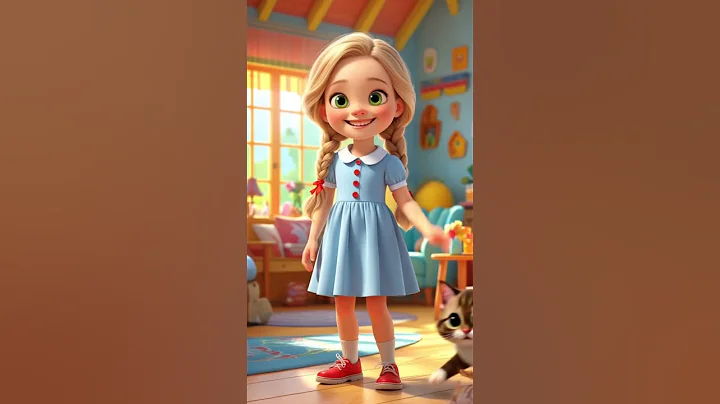 Watch the video about Funny Anna Bathing Her Cat 🐱😂 | Funny Cat Short #shorts #cat #cartoon