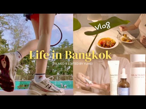 Korean Skincare & Tennis, Cooking Spicy Chicken Stew, Dakbokkeumtang | Bangkok Vlog
