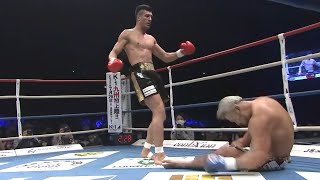 180Cm Vs 200Cm Heavyweight Fight Knock Each Other Down