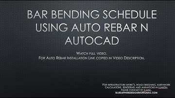 Bar Bending With AutoCad