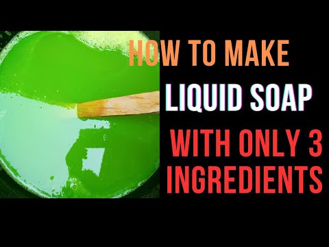 HOW TO MAKE TRANSPARENT LIQUID SOAP WITH ONLY 3 INGREDIENTS. - YouTube