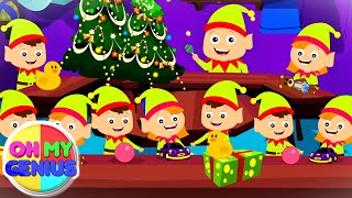 10 Little Elves | Christmas Songs for Kids | Xmas Videos with Oh My Genius Resimi