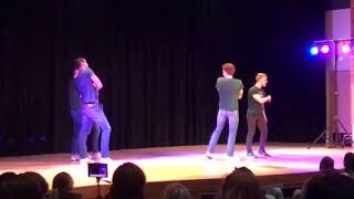 Men’s Swim Team lip sync entry