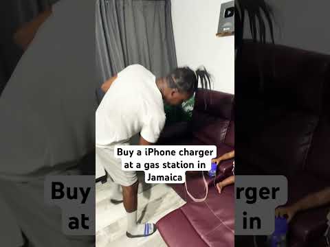 Buying a IPhone charger at a gas station in Jamaica #jamaica #jamaicawalkby