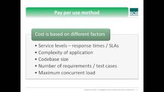 Leveraging the cloud for on demand test services