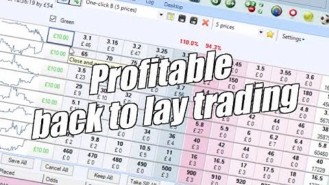 Betfair trading - Profitable back to lay trading