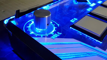 YuanCon Sound Voltex Controller custom graphics + rgb LEDs mockup