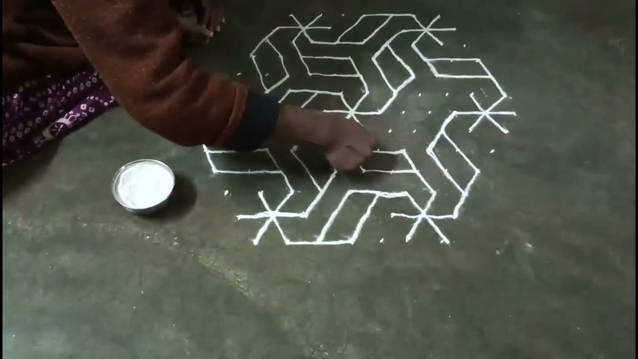 Rangoli Design 13*7 Dots 