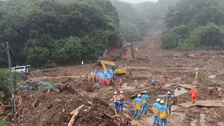 大雨警戒下で捜索、救助 九州の豪雨、被災1週間