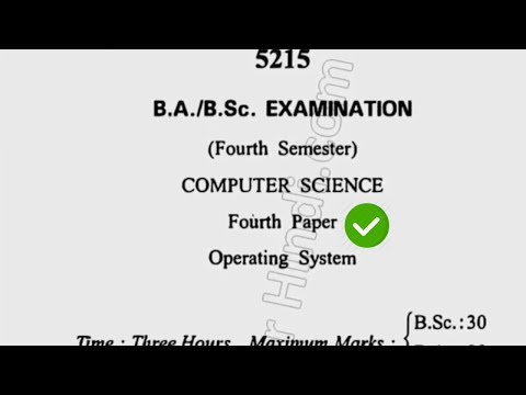 2016 Cdlu BSc 4th Sem Operating System Question Paper