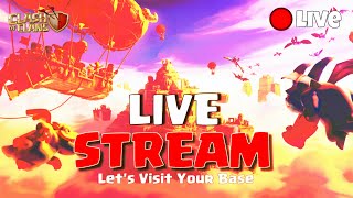 🔴 Coc Live: Let's Play Clash Of Clans |  Live Base visiting | Road To 1.5k (clash of clans)