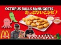 Octopus balls  lemon jalapeo mcnuggets and smokehouse hot sauces  with aaron