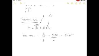 Uncertainties Part 5 - Defining fractional uncertainties