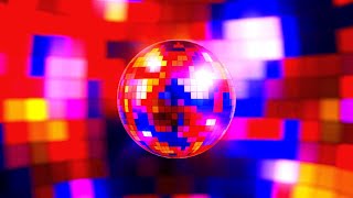 🎮 Neon Disco Sphere 4K – Pixel Glow Loop (No Audio)