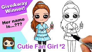How to Draw So Cute Fan Girl #2 💕Draw a Cutie Fan Girl Giveaway Winner