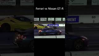 Ferrari SF90 Stradale vs Nissan GT-R - drag racing