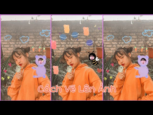 Cách Vẽ Lên Ảnh Siêu Dễ Thương Có Mặt Người Bằng App Trung醒图|2 Cách -  Youtube