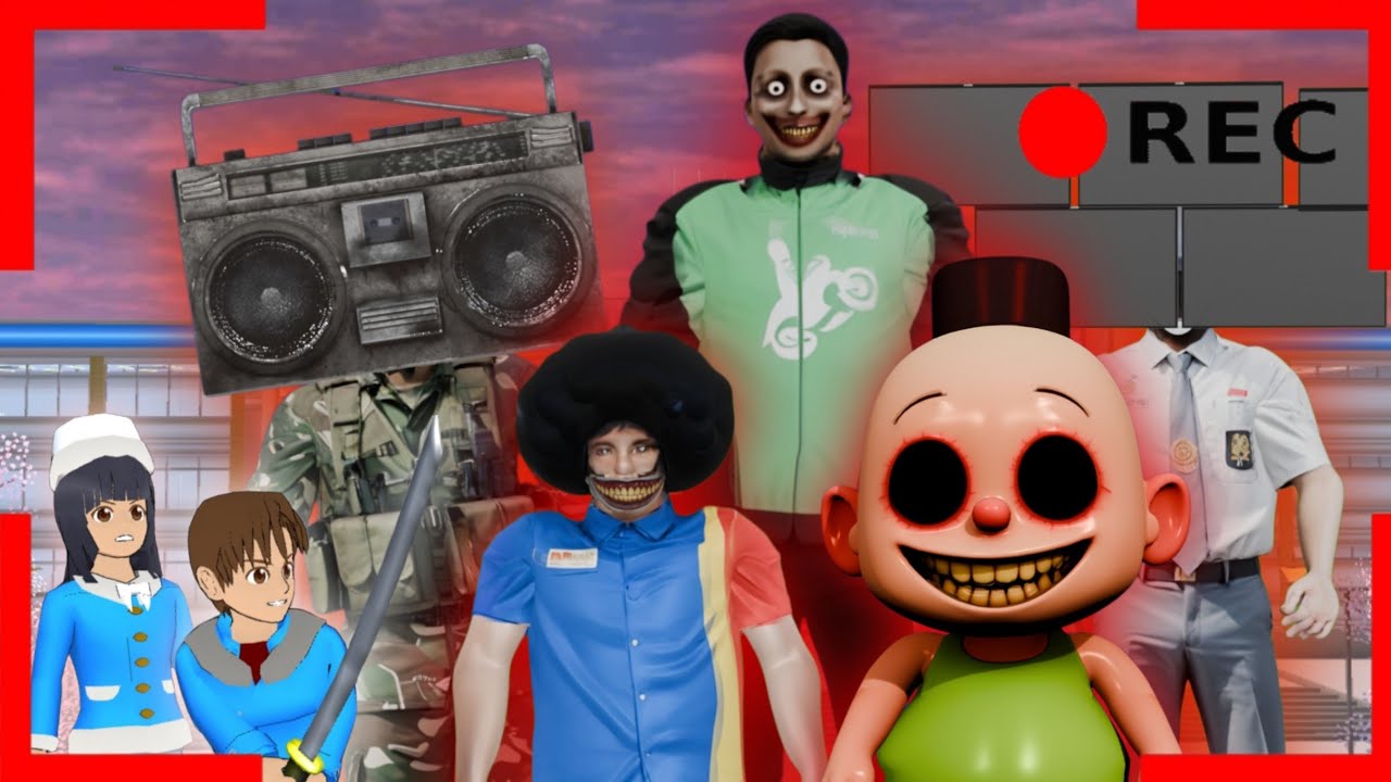Baby HAMMOD HABIBI dan ANOMALI INDOMARET Menyerang Kota Sakura😱😱|| Sakura School Simulator.