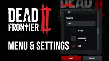 Menu and Settings - Dead Frontier 2 Beginners Guide - Ep. 1