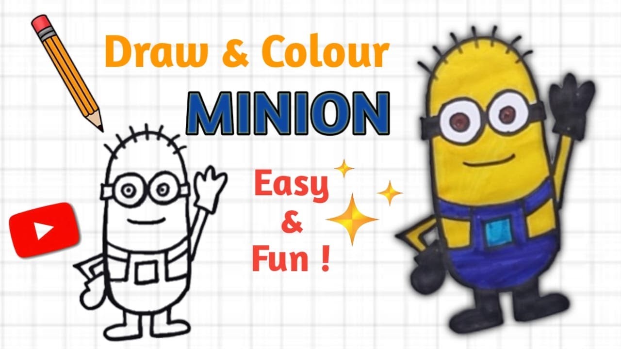 🎨 How to DRAW MINION BOB | Step-by-Step Drawing Tutorial 💛