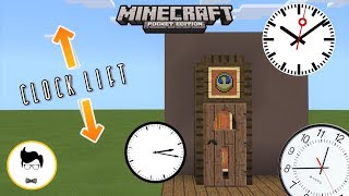 Minecraft PE SECRET LIFT IN A CLOCK! (PE/Xbox/Windows10/Switch)