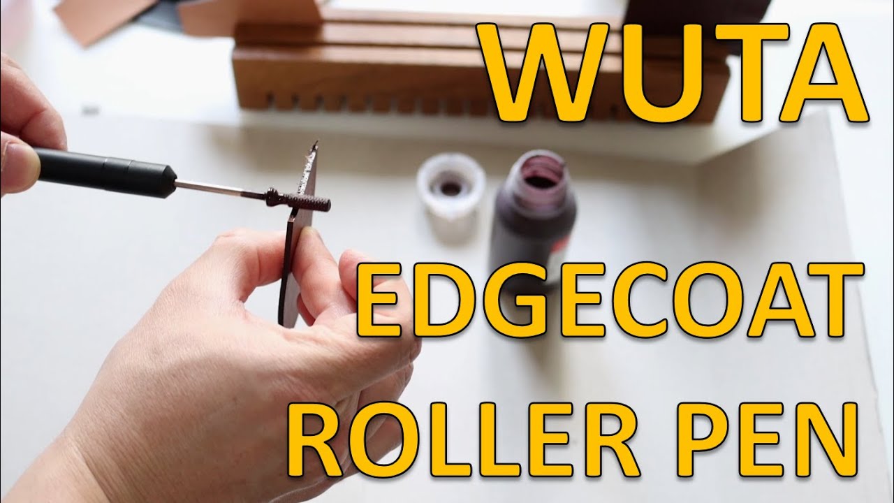 How to use Leather Edge Paint with a Craftool Roller Pen - VLOG 