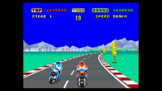 Hang-On (Rev A) - hang on gameplay 60 fps - User video