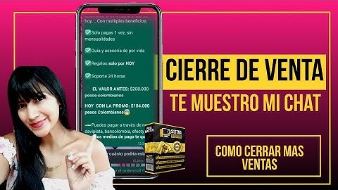 Cierre de venta| Te muestro mi chat con preguntas y objeciones| [sistema dorado]✅🔏